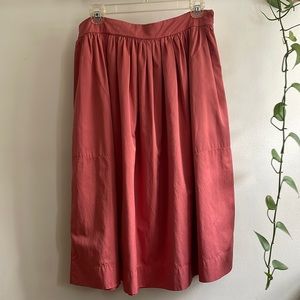 Zara pink silky twill midi skirt
